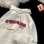 Print Fall Y2K Pocket Hoodie