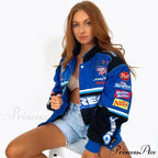 Print Loose Baseball Casual Sleeve Sports Coat