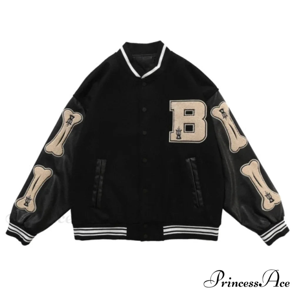 Print Loose Baseball Casual Sleeve Sports Coat