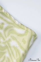 Print Ruffle Irregular Hem Dress with One Shoulder