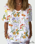print with Flowered tee short sleeves