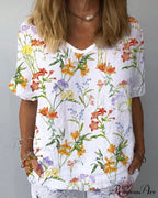 print with Flowered tee short sleeves