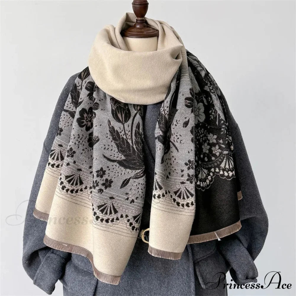 Printed Cashmere Winter Pashmina Scarf