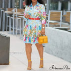 Printed Long Sleeve Fashion Dresses