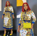 Printed Long Sleeve Fashion Dresses