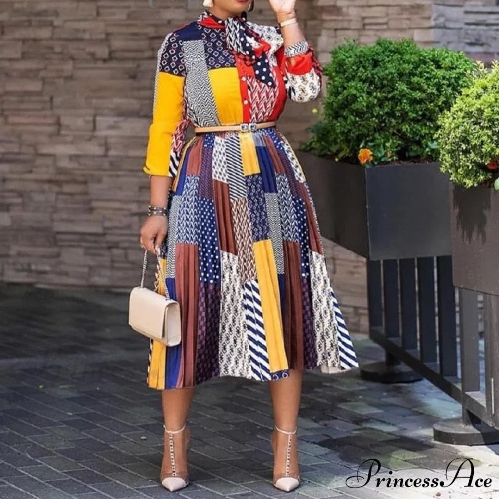 Printed Long Sleeve Fashion Dresses