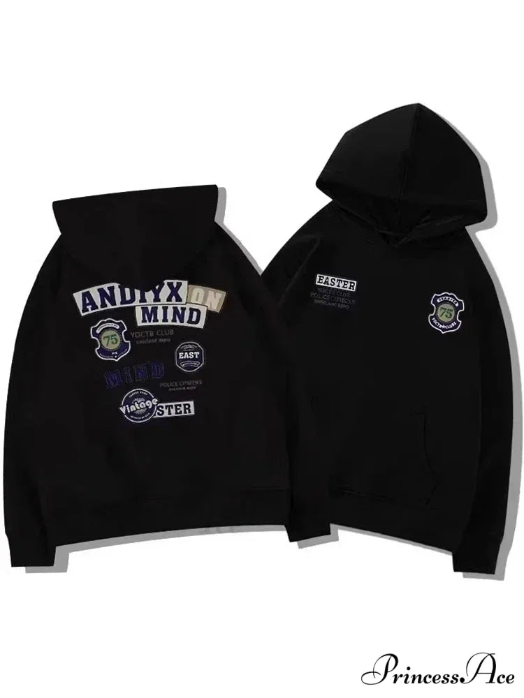 Printed Retro Hoodie