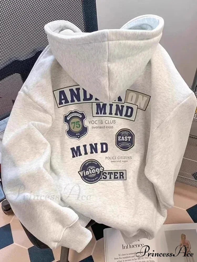 Printed Retro Hoodie