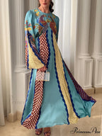 Printed Scoop Stylish Neck Dresses