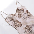 Printed Spaghetti Strap Sleeveless V-neck Backless Bodvcon Summer Lady Party SlimFloral Dress