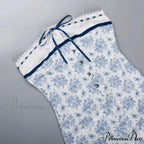 Printed Vacation Off-Shoulder Blue Metal Button Spring Elegant Outside Female Mini Floral Dress