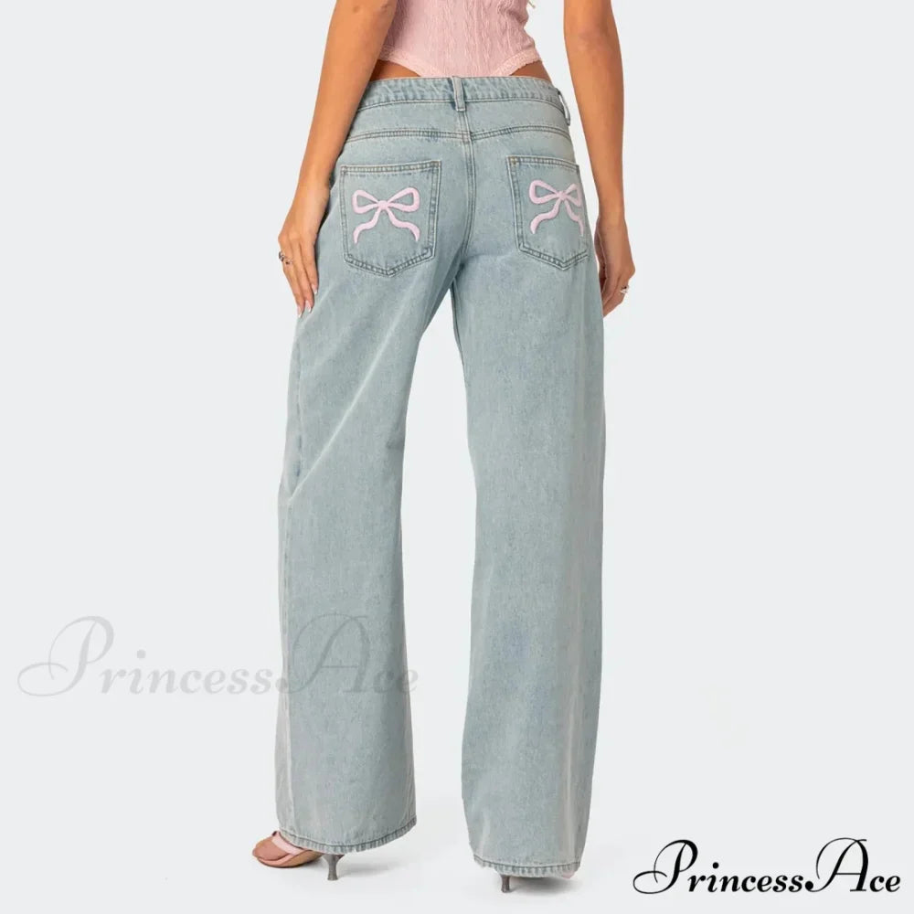 Printed Zipper Front Cowpoke Trousers