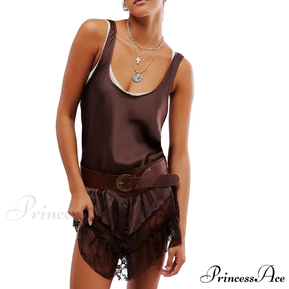 Profound U-Shaped Frilled Short Dress