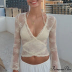 Profound V Wrap Lace Crop Top