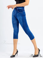 Push Up Flower Printed Capri Pants