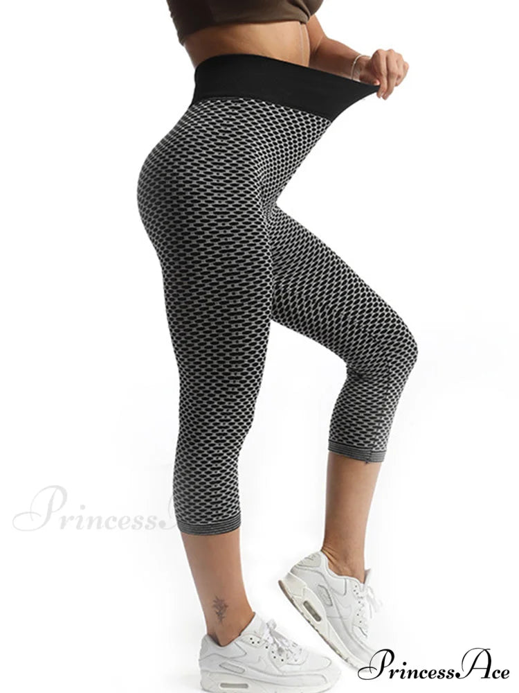 Push Up Flower Printed Capri Pants