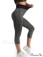 Push Up Flower Printed Capri Pants