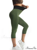 Push Up Flower Printed Capri Pants