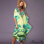 Quick-drying Bohemian Printed Loose Beach Dress