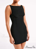 Quilted Sleeveless Short Dress