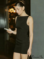 Quilted Sleeveless Short Dress