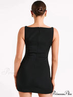 Quilted Sleeveless Short Dress