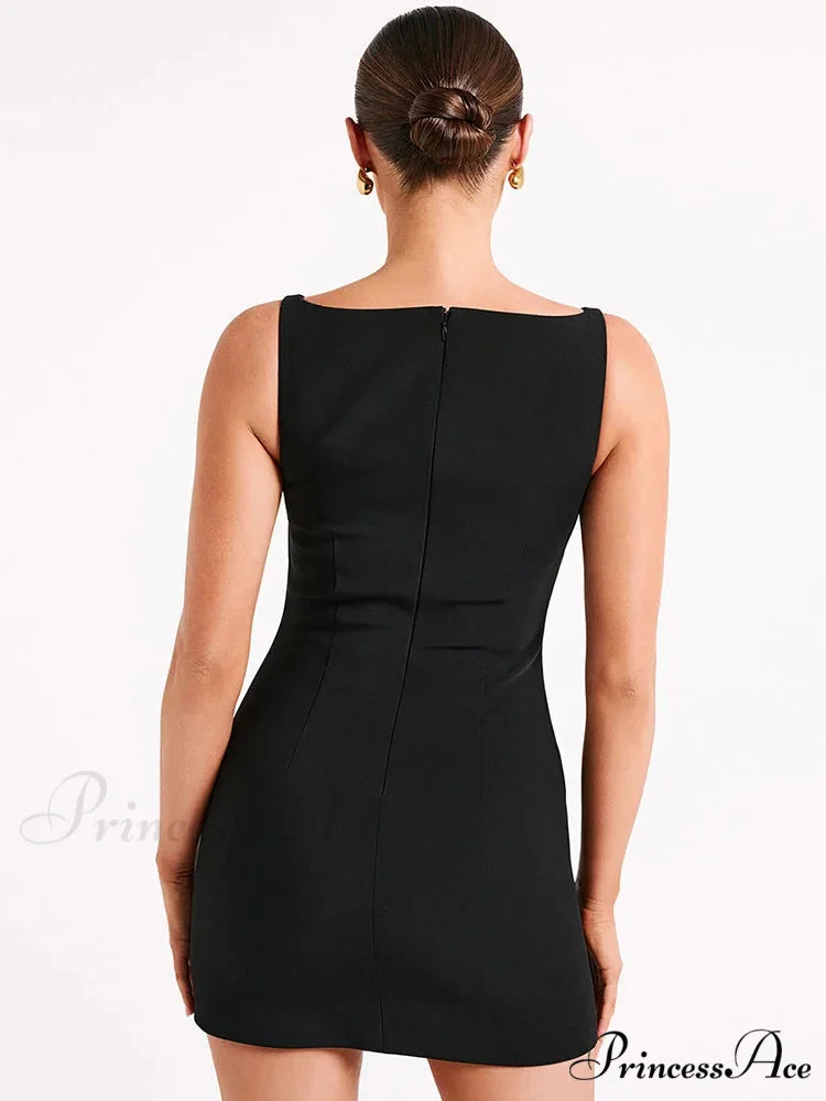 Quilted Sleeveless Short Dress