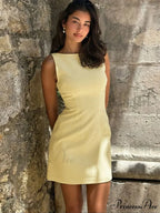 Quilted Sleeveless Short Dress