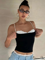 Quilted Square Neck Crop Top