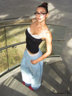 Quilted Square Neck Crop Top