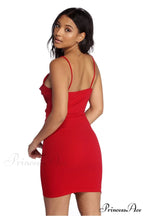 Radiant In Stylish Rhinestones Mini Dress