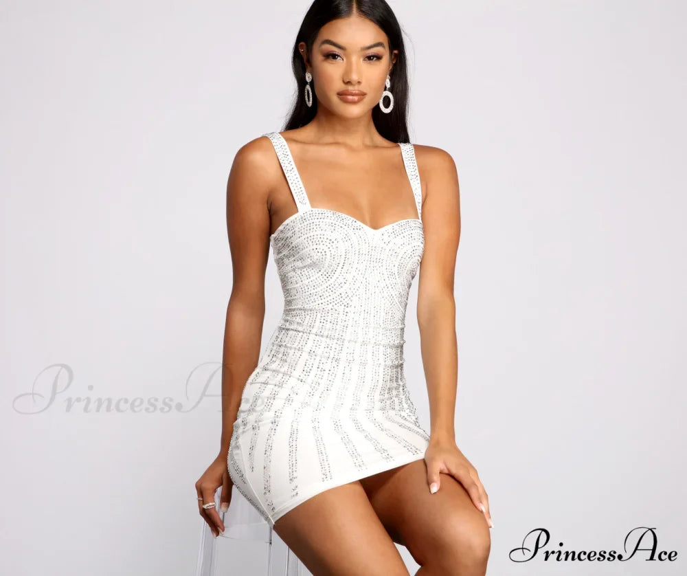 Raina Formal Stylish Heatstone Bodycon Dress