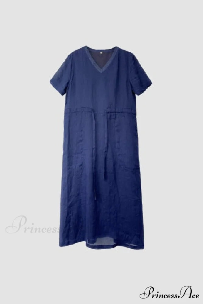 Ramie Dress in Blue