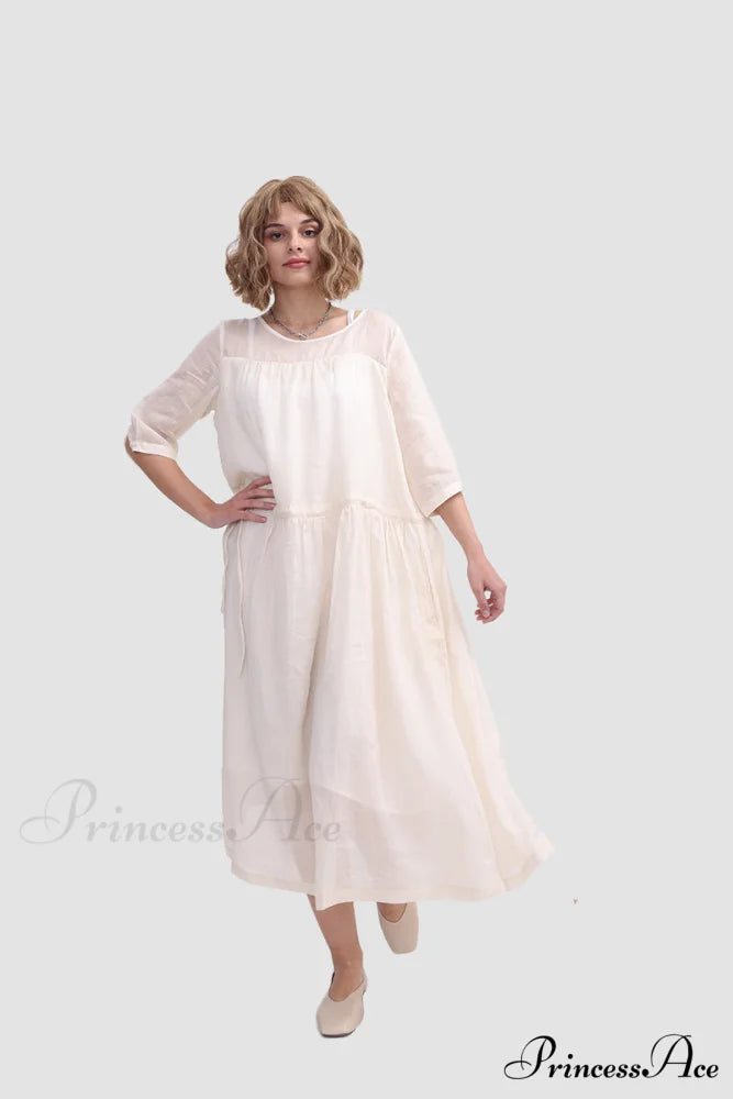 Ramona Dress in Ramie fabric