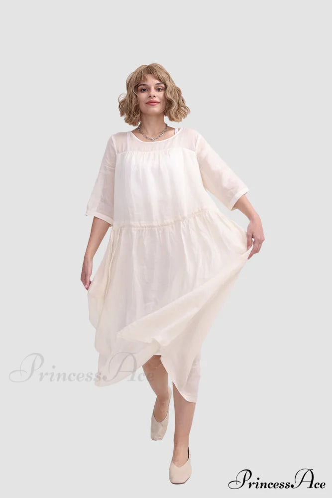 Ramona Dress in Ramie fabric