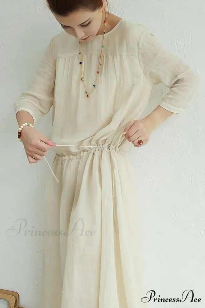 Ramona Dress in Ramie fabric