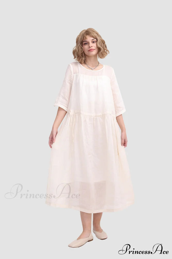 Ramona Dress in Ramie fabric