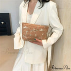 Rattan Portable Straw Grasp Wristlet