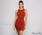 Ready to Slay Charming Ruched Mini Dress