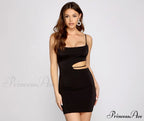 Ready To Stun Charming Cutout Mini Dress