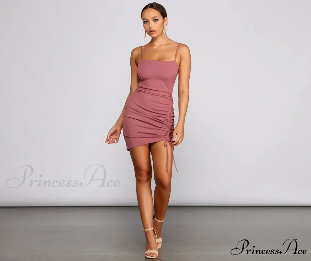 Ready To Stylish Ruche Mini Dress