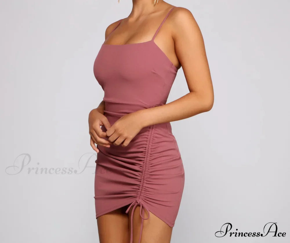 Ready To Stylish Ruche Mini Dress