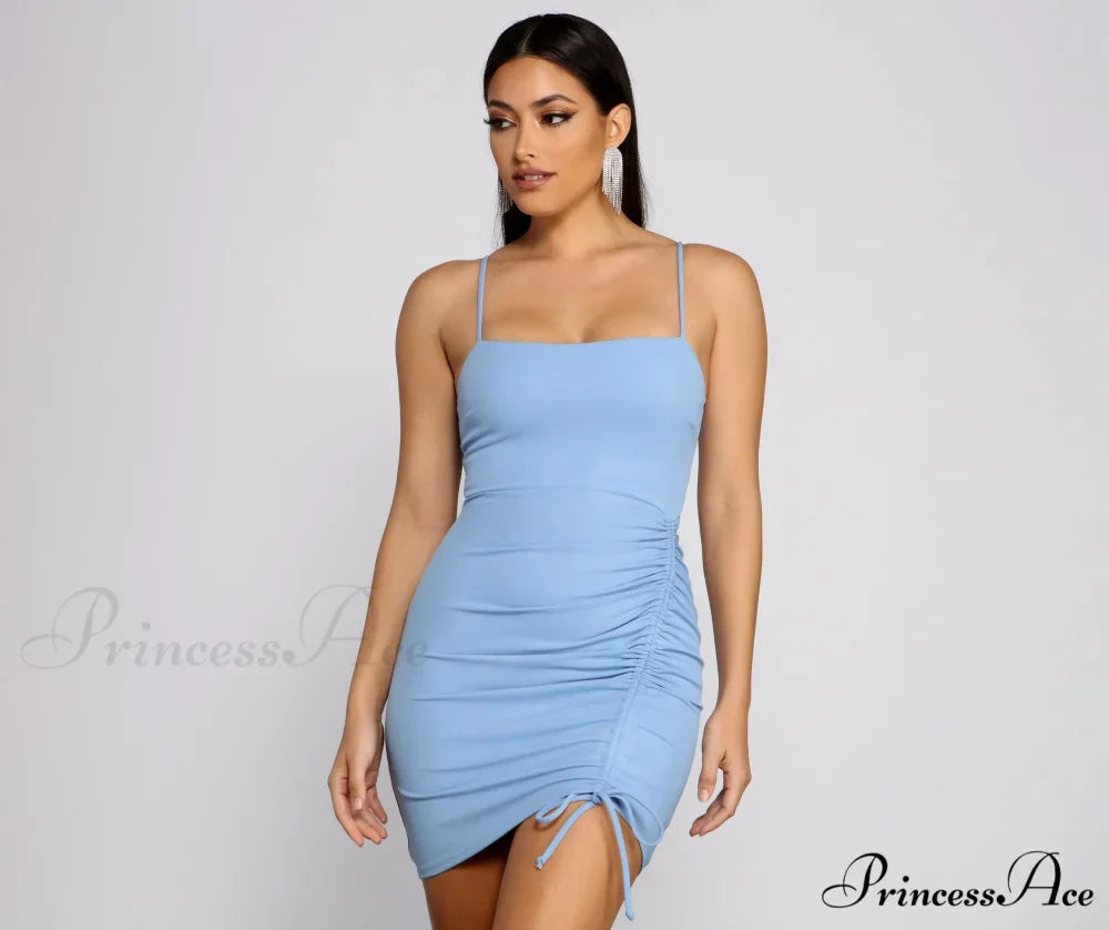 Ready To Stylish Ruche Mini Dress