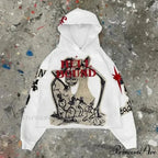 Rebellious Mummy Design Baggy Hoodie