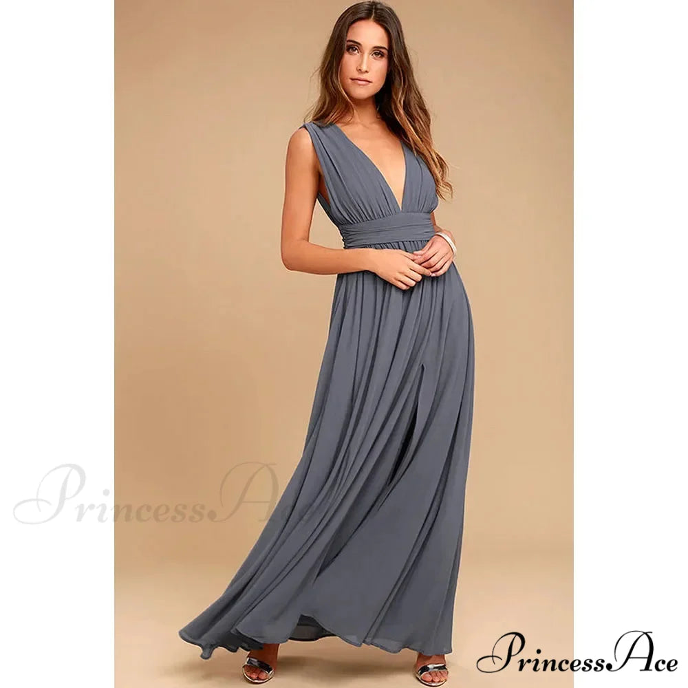 Red Christmas Party Dress - Sexy Backless Mesh Maxi