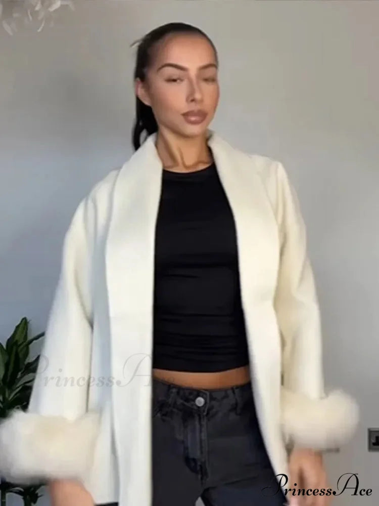 Red Folded Woolen Coat