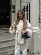 Red Folded Woolen Coat