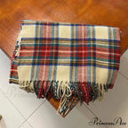 Red Plaid Vintage Classic Scarf for Women