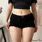 Red Print Frilly Bloomer Short