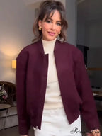 Red Zipper Brief Jacket